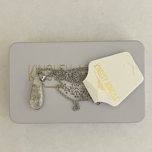 Silver Quartz Drop Necklace